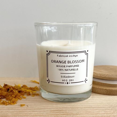 bougie naturelle orange